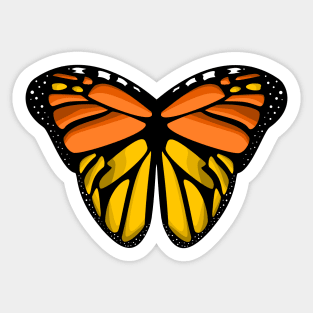 lovely monarch orange butterfly wings Sticker